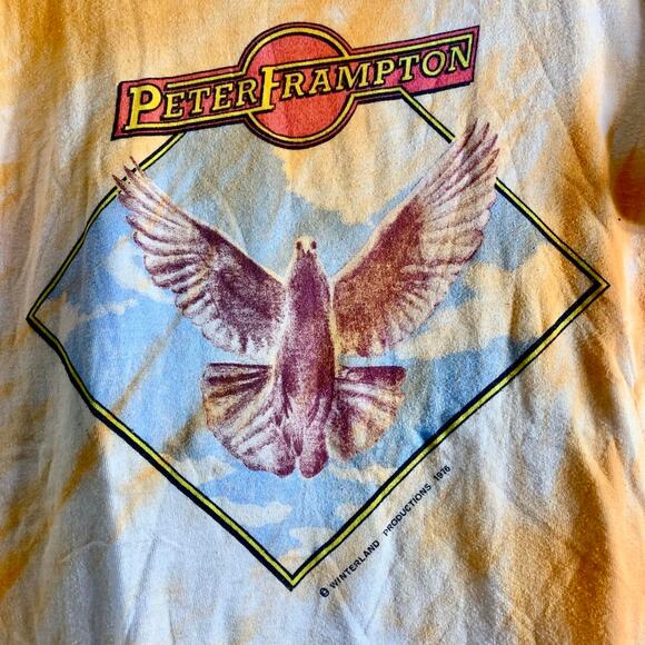 vintage 1976 PETER FRAMPTON Winds Of Change Winterland single stitch tee shirt L - Picture 1 of 7